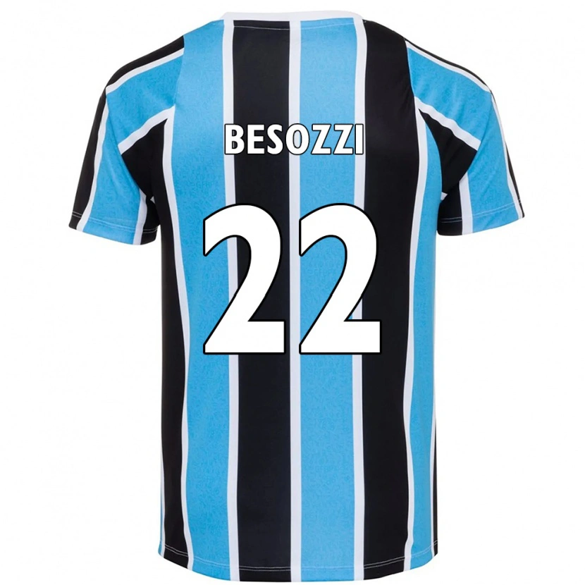 Danxen Bambino Maglia Lucas Besozzi #22 Blu Nero Bianco Kit Gara Home 2025/26 Maglietta