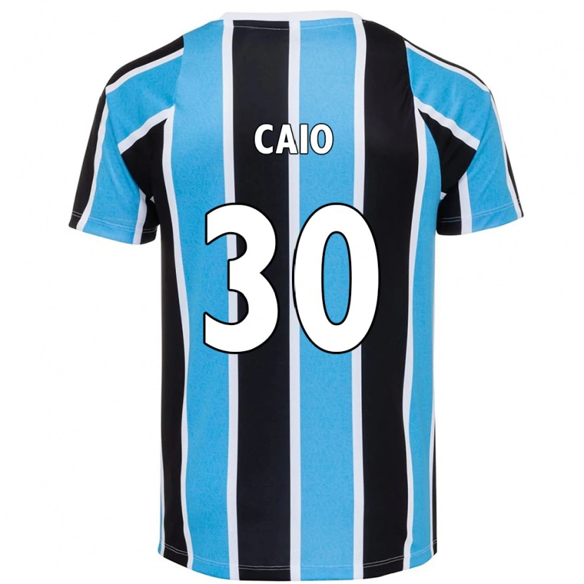 Danxen Bambino Maglia Rodrigo Caio #30 Blu Nero Bianco Kit Gara Home 2025/26 Maglietta