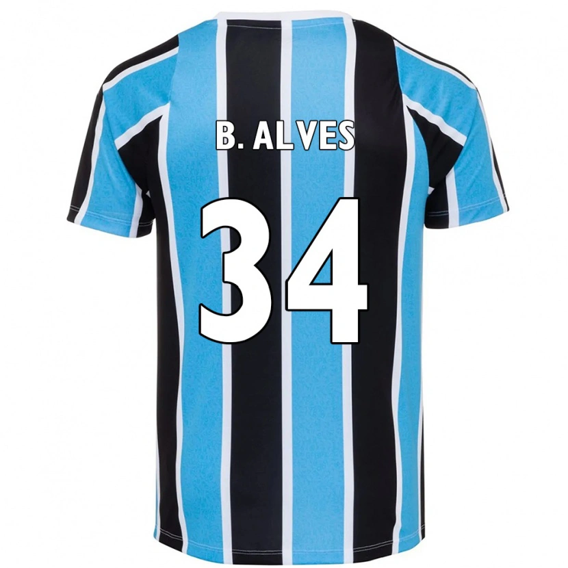 Danxen Bambino Maglia Bruno Alves #34 Blu Nero Bianco Kit Gara Home 2025/26 Maglietta