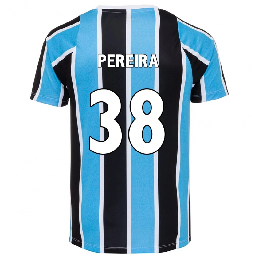 Danxen Bambino Maglia Leo Pereira #38 Blu Nero Bianco Kit Gara Home 2025/26 Maglietta