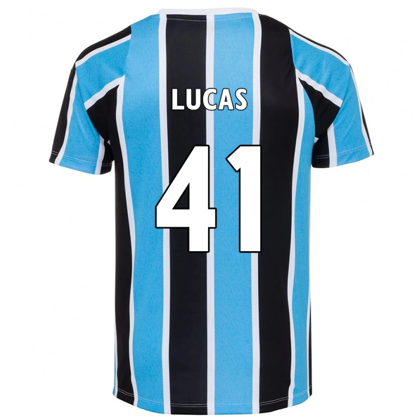 Danxen Bambino Maglia Pedro Lucas #41 Blu Nero Bianco Kit Gara Home 2025/26 Maglietta