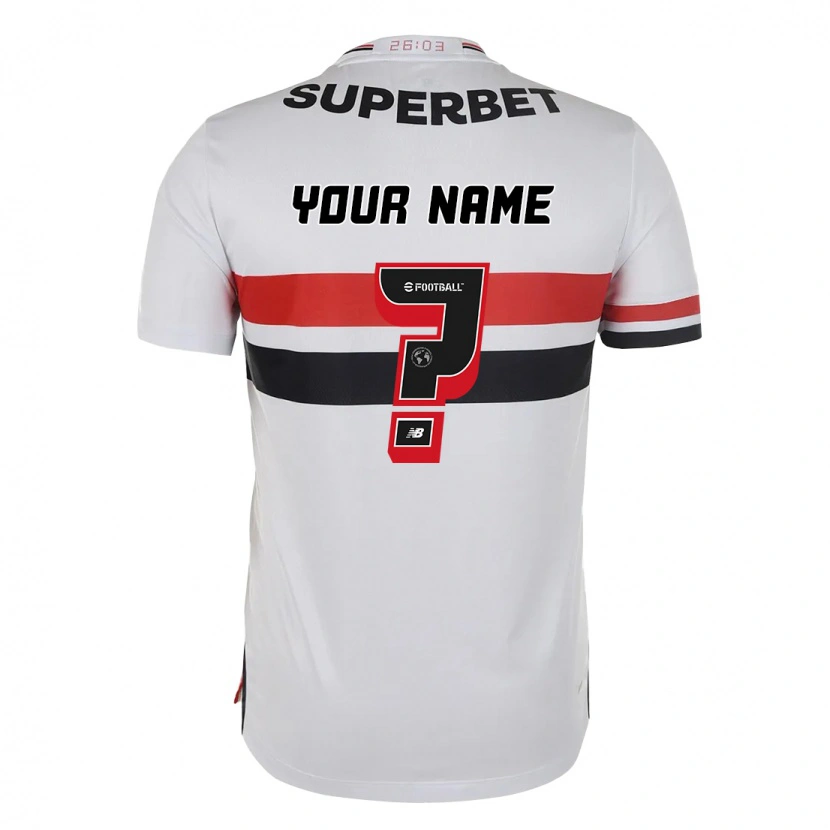 Danxen Bambino Maglia Il Tuo Nome #0 Rosso Nero Bianco Kit Gara Home 2025/26 Maglietta