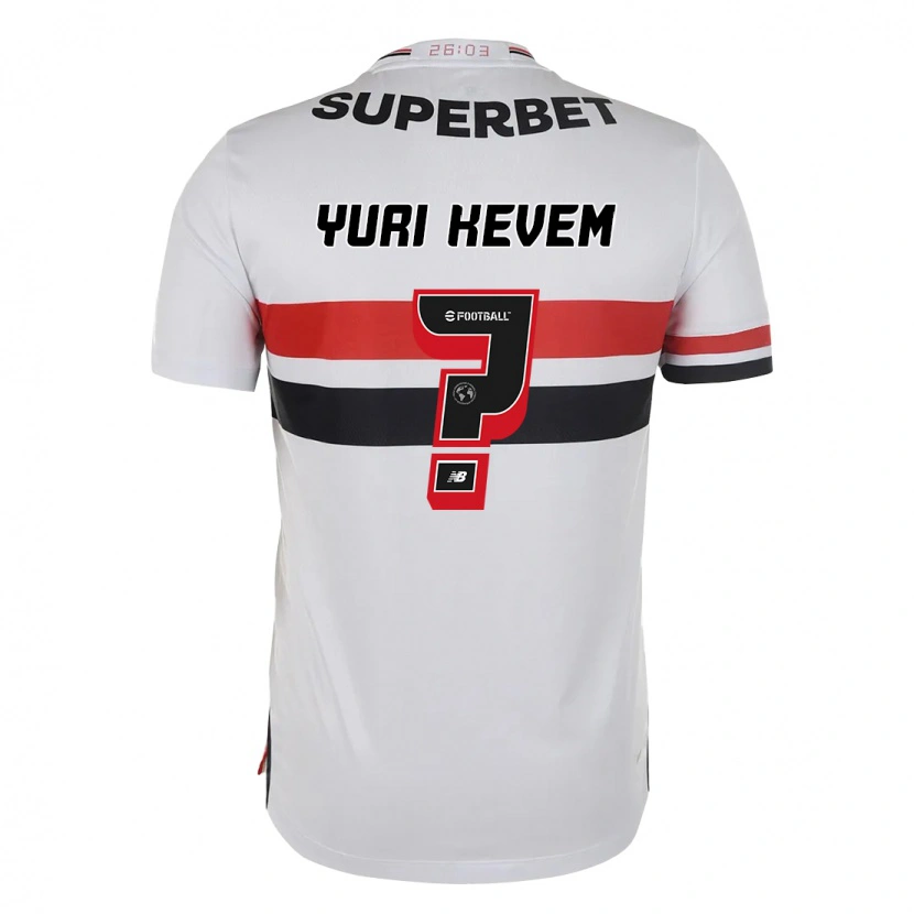 Danxen Bambino Maglia Yuri Kevem #0 Rosso Nero Bianco Kit Gara Home 2025/26 Maglietta