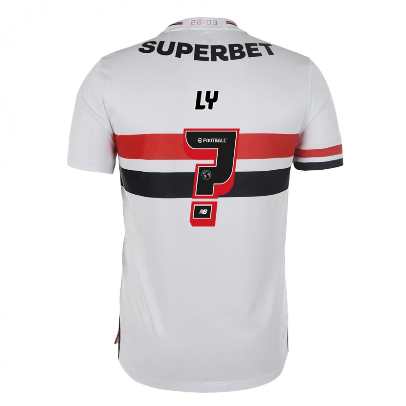 Danxen Bambino Maglia Iba Ly #0 Rosso Nero Bianco Kit Gara Home 2025/26 Maglietta