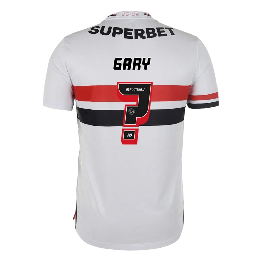 Danxen Bambino Maglia Ganael Gary #0 Rosso Nero Bianco Kit Gara Home 2025/26 Maglietta