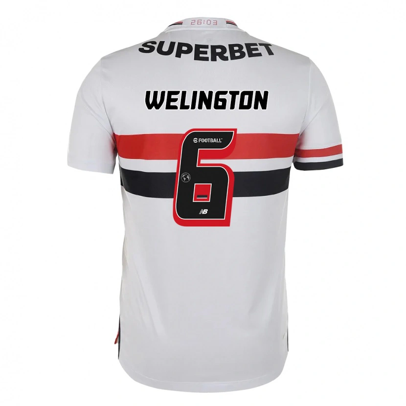 Danxen Bambino Maglia Welington #6 Rosso Nero Bianco Kit Gara Home 2025/26 Maglietta
