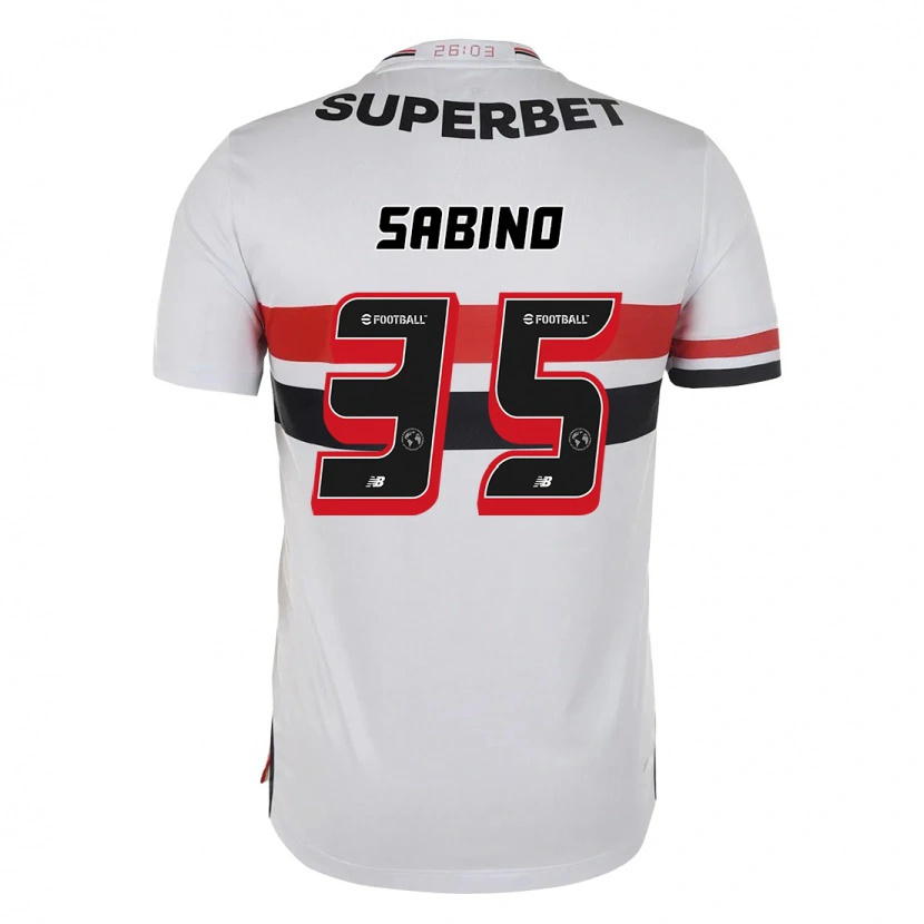 Danxen Bambino Maglia Sabino #35 Rosso Nero Bianco Kit Gara Home 2025/26 Maglietta