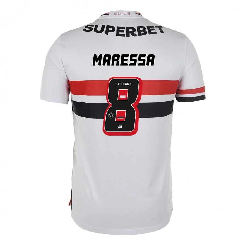 Danxen Bambino Maglia Maressa #8 Rosso Nero Bianco Kit Gara Home 2025/26 Maglietta