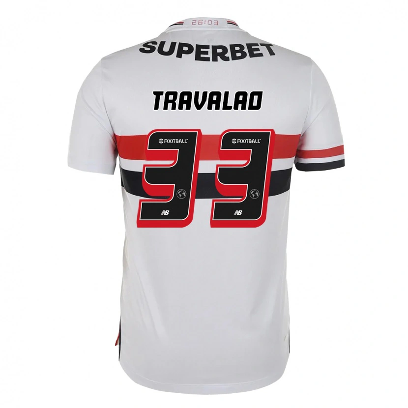 Danxen Bambino Maglia Rafa Travalão #33 Rosso Nero Bianco Kit Gara Home 2025/26 Maglietta