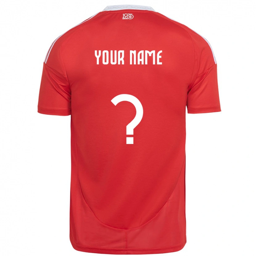 Danxen Bambino Maglia Il Tuo Nome #0 Rosso Bianco Kit Gara Home 2025/26 Maglietta