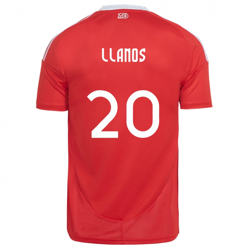 Danxen Bambino Maglia Pati Llanos #20 Rosso Bianco Kit Gara Home 2025/26 Maglietta