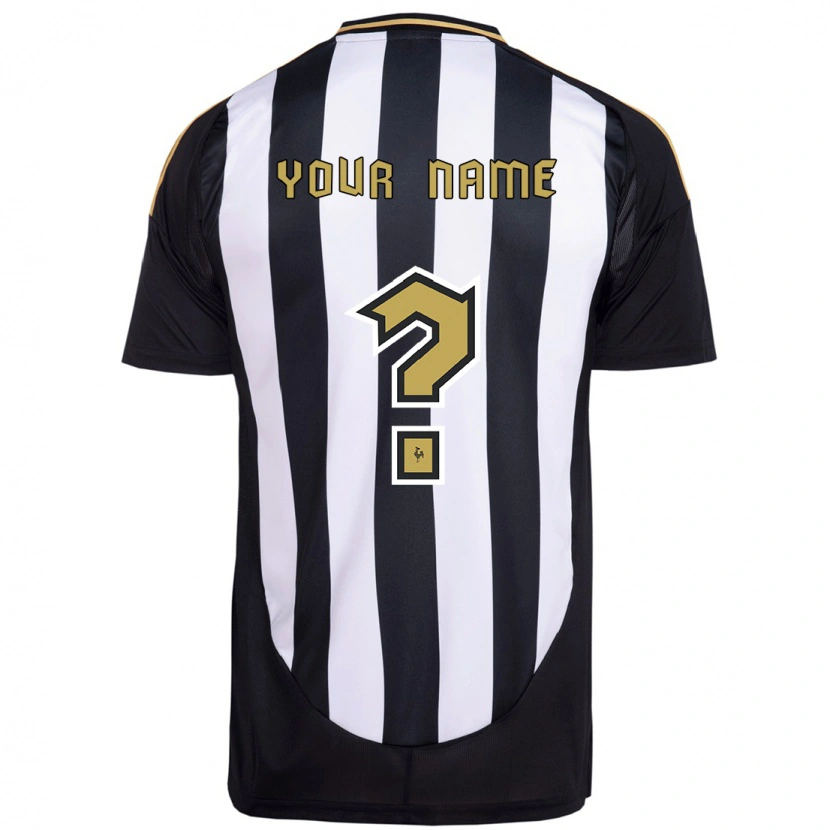 Danxen Bambino Maglia Il Tuo Nome #0 Bianco Nero Kit Gara Home 2025/26 Maglietta
