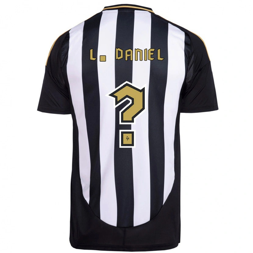 Danxen Bambino Maglia Lucas Daniel #0 Bianco Nero Kit Gara Home 2025/26 Maglietta