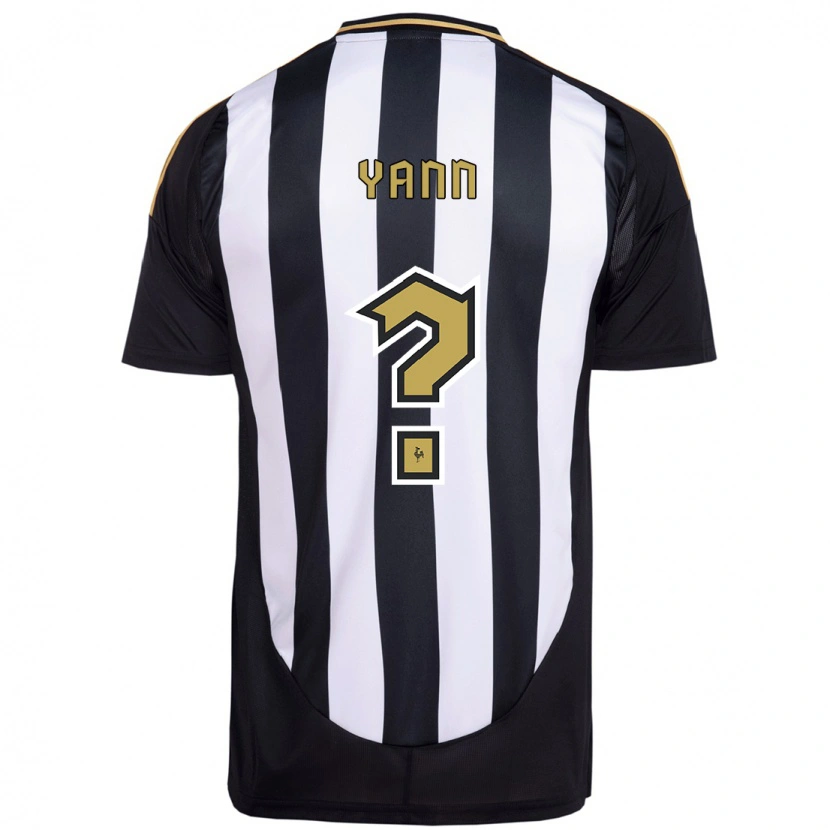 Danxen Bambino Maglia Yann Neves #0 Bianco Nero Kit Gara Home 2025/26 Maglietta