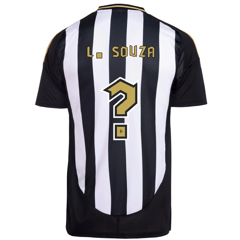 Danxen Bambino Maglia Lucas Souza #0 Bianco Nero Kit Gara Home 2025/26 Maglietta