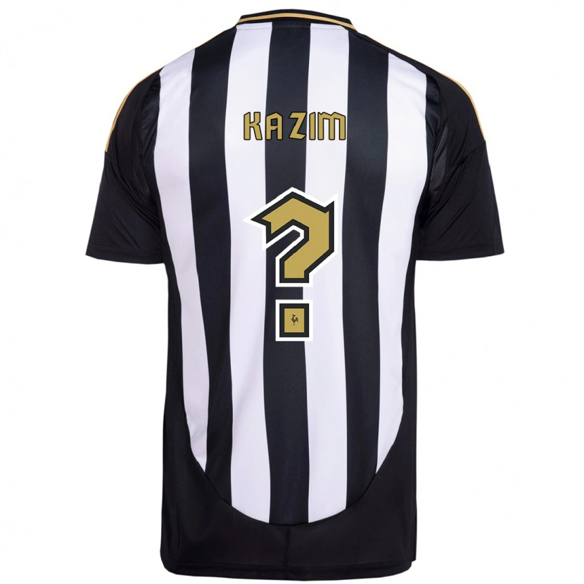 Danxen Bambino Maglia Kazim #0 Bianco Nero Kit Gara Home 2025/26 Maglietta