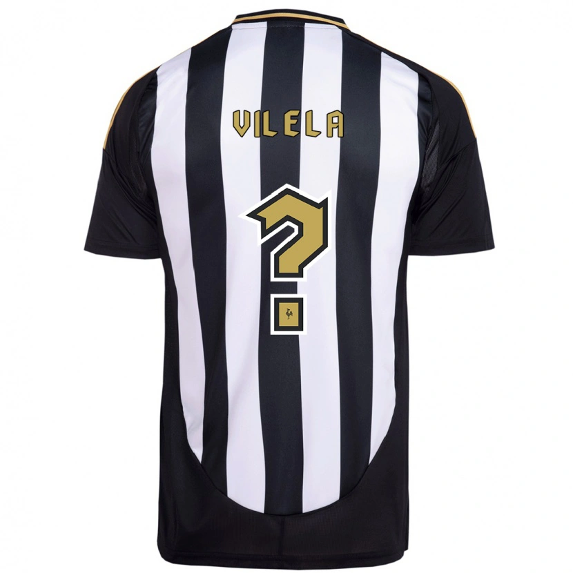 Danxen Bambino Maglia João Vilela #0 Bianco Nero Kit Gara Home 2025/26 Maglietta