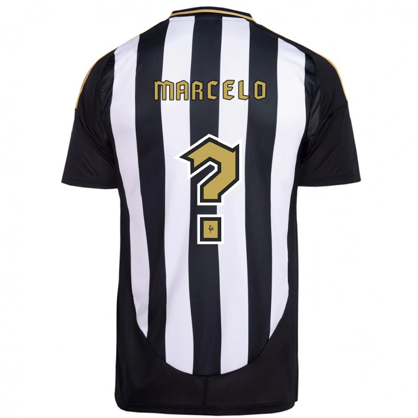 Danxen Bambino Maglia Vitor Marcelo #0 Bianco Nero Kit Gara Home 2025/26 Maglietta