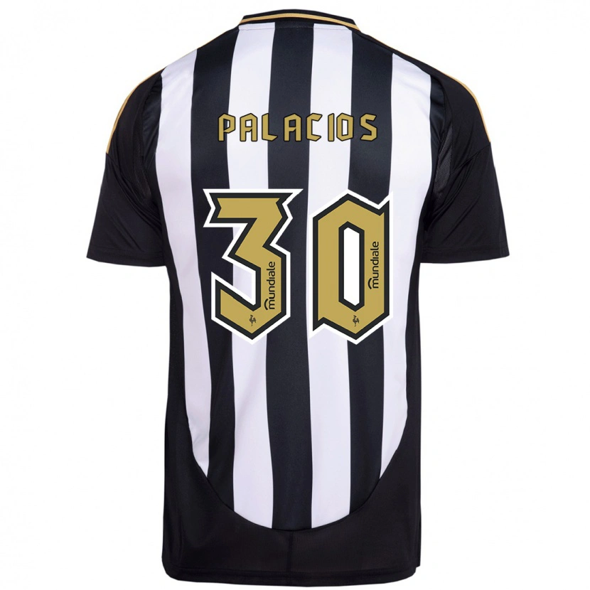 Danxen Bambino Maglia Brahian Palacios #30 Bianco Nero Kit Gara Home 2025/26 Maglietta