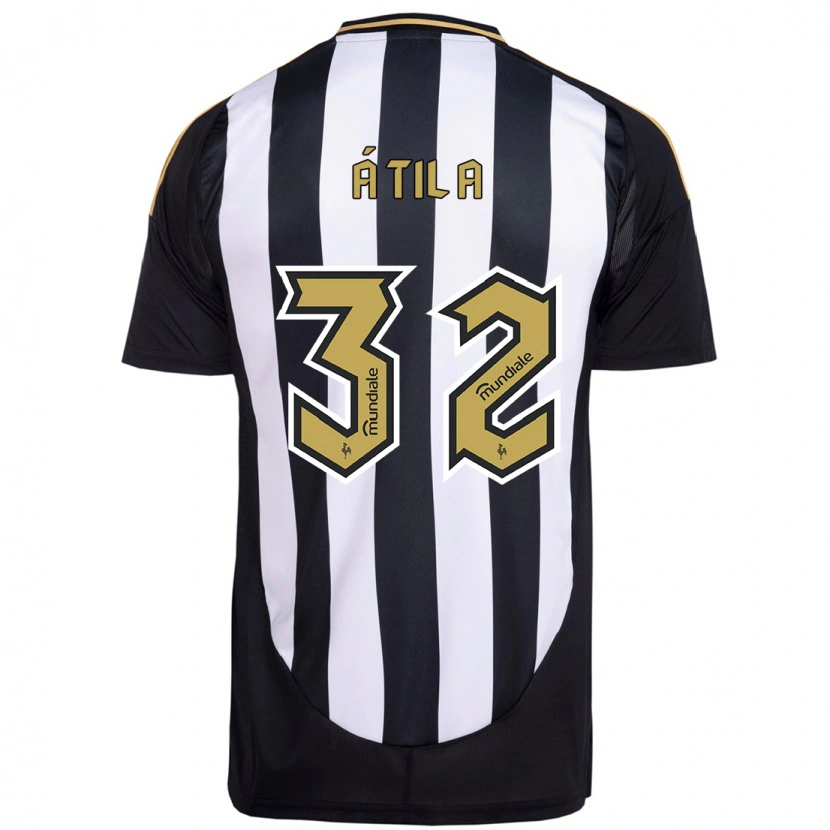 Danxen Bambino Maglia Gabriel Átila #32 Bianco Nero Kit Gara Home 2025/26 Maglietta