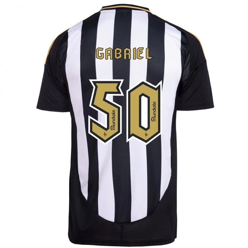 Danxen Bambino Maglia Vitor Gabriel #50 Bianco Nero Kit Gara Home 2025/26 Maglietta