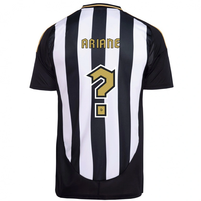 Danxen Bambino Maglia Ariane #0 Bianco Nero Kit Gara Home 2025/26 Maglietta