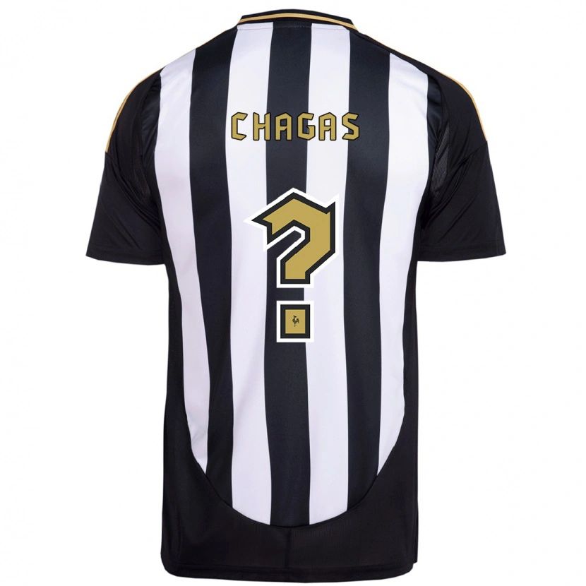 Danxen Bambino Maglia Gabriel Chagas #0 Bianco Nero Kit Gara Home 2025/26 Maglietta