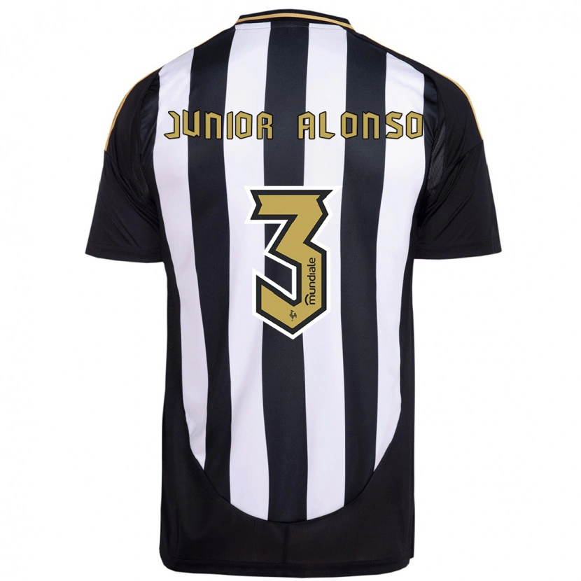 Danxen Bambino Maglia Junior Alonso #3 Bianco Nero Kit Gara Home 2025/26 Maglietta