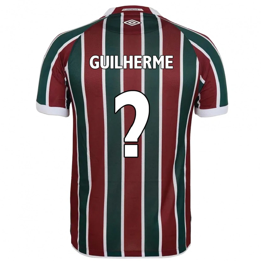 Danxen Bambino Maglia Luiz Guilherme #0 Verde Borgogna Bianco Kit Gara Home 2025/26 Maglietta
