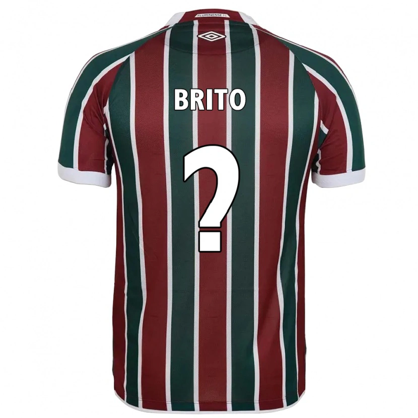Danxen Bambino Maglia Luan Brito #0 Verde Borgogna Bianco Kit Gara Home 2025/26 Maglietta
