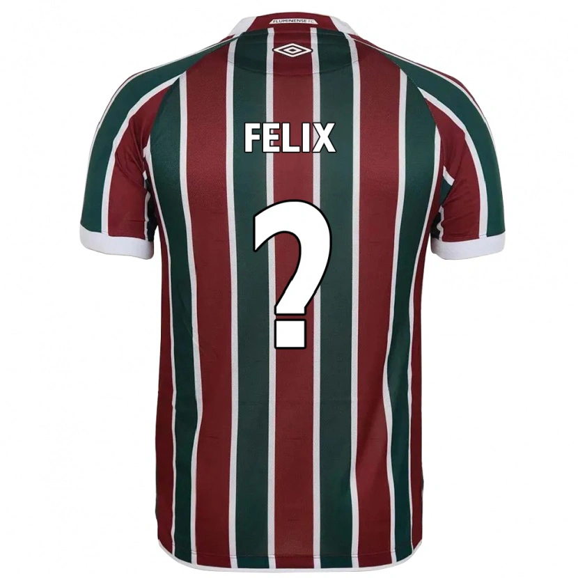 Danxen Bambino Maglia Gustavo Felix #0 Verde Borgogna Bianco Kit Gara Home 2025/26 Maglietta
