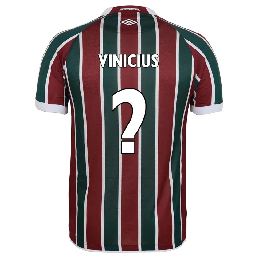 Danxen Bambino Maglia Vinicius #0 Verde Borgogna Bianco Kit Gara Home 2025/26 Maglietta