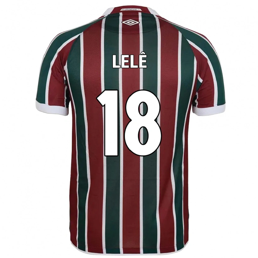 Danxen Bambino Maglia Lelê #18 Verde Borgogna Bianco Kit Gara Home 2025/26 Maglietta