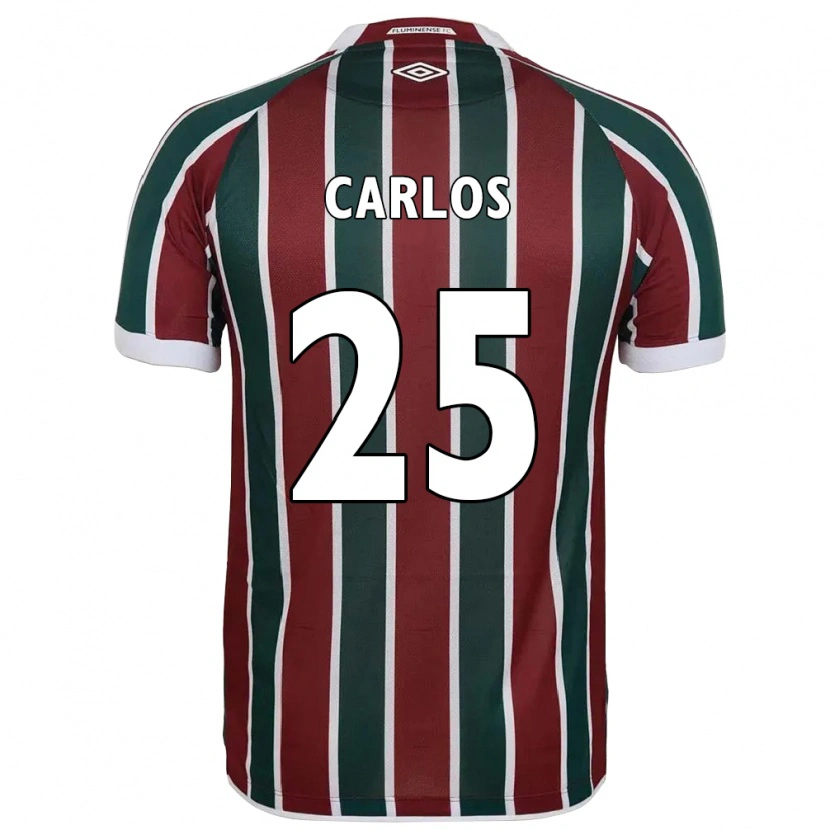 Danxen Bambino Maglia Antônio Carlos #25 Verde Borgogna Bianco Kit Gara Home 2025/26 Maglietta