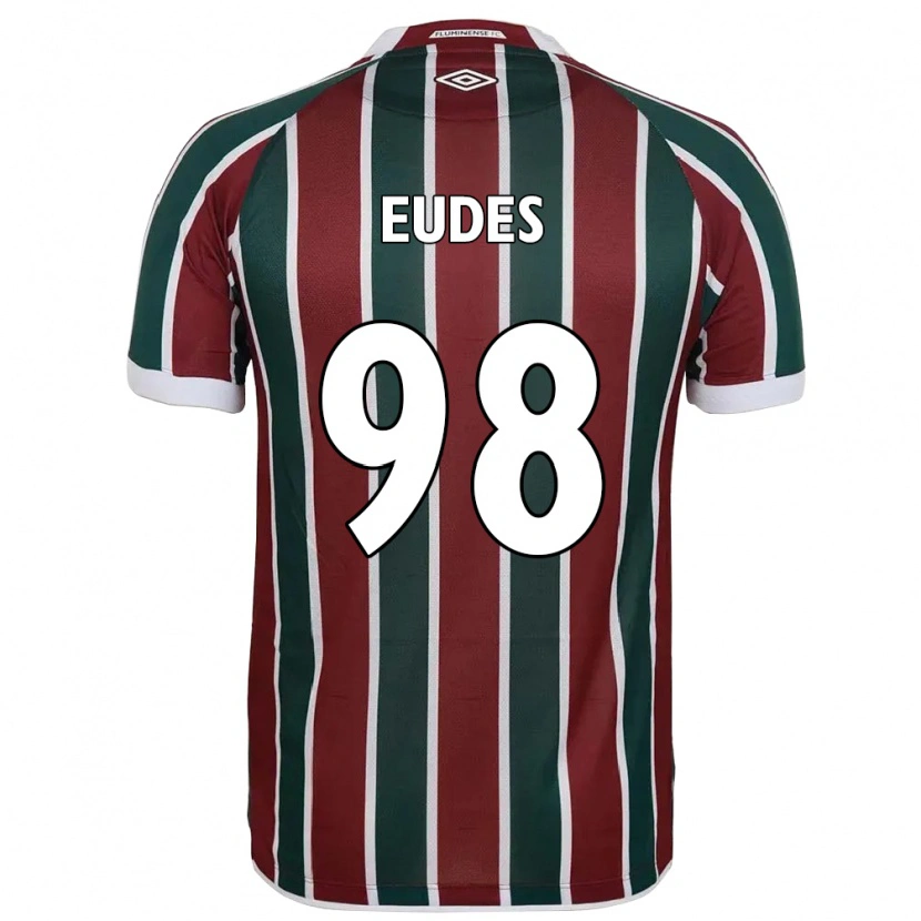 Danxen Bambino Maglia Vitor Eudes #98 Verde Borgogna Bianco Kit Gara Home 2025/26 Maglietta