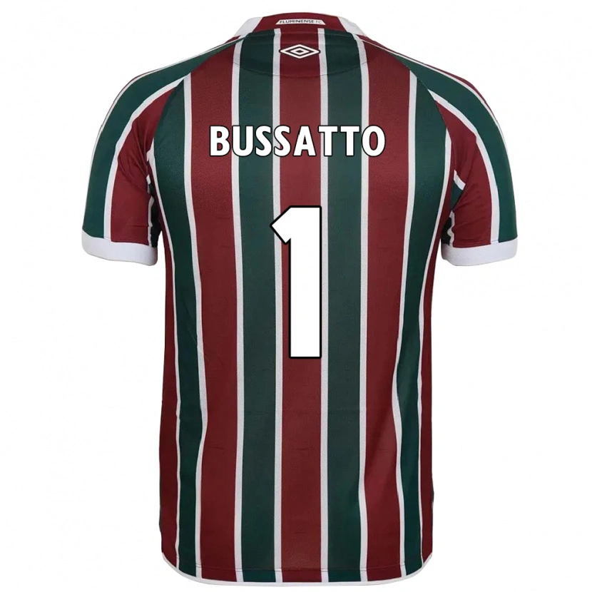 Danxen Bambino Maglia Letícia Bussatto #1 Verde Borgogna Bianco Kit Gara Home 2025/26 Maglietta