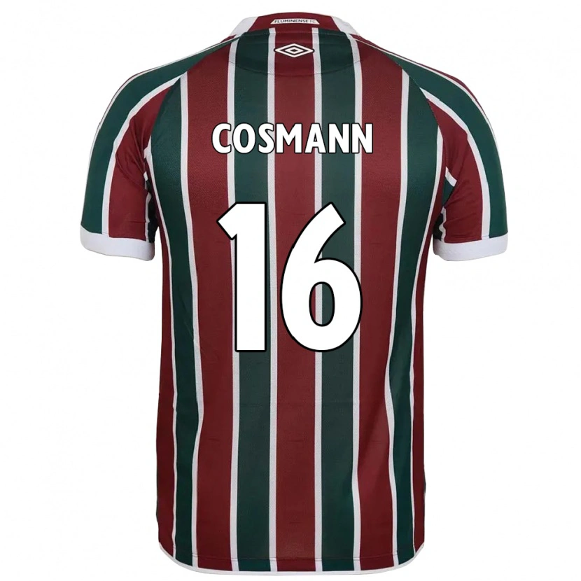 Danxen Bambino Maglia Yasmin Cosmann #16 Verde Borgogna Bianco Kit Gara Home 2025/26 Maglietta