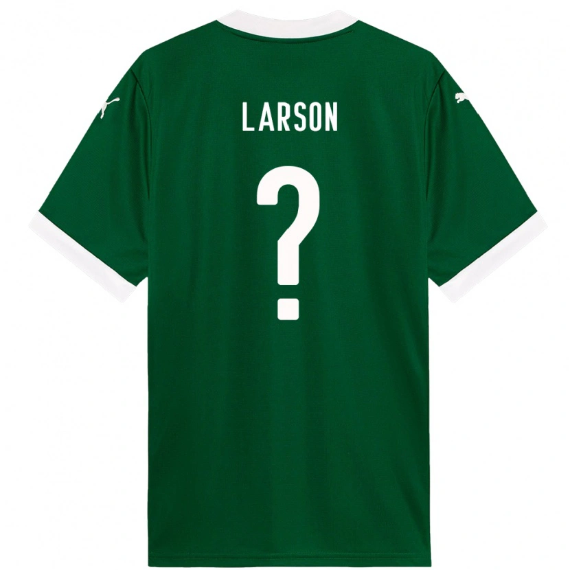 Danxen Bambino Maglia Larson #0 Verde Bianco Kit Gara Home 2025/26 Maglietta