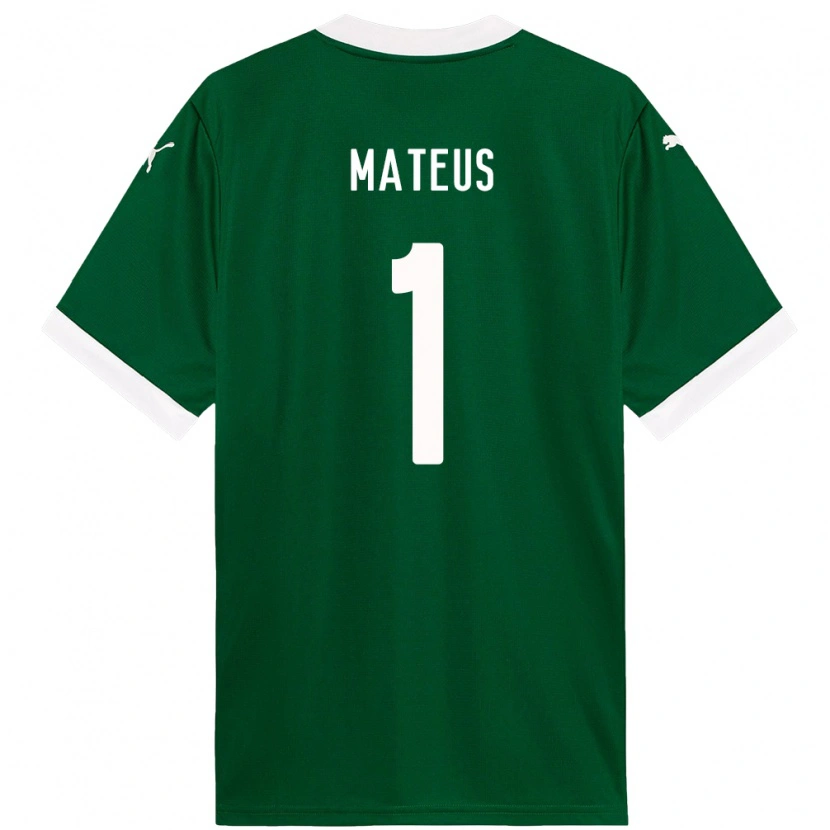 Danxen Bambino Maglia Mateus #1 Verde Bianco Kit Gara Home 2025/26 Maglietta