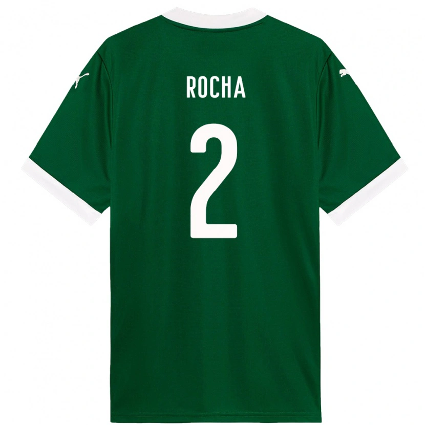 Danxen Bambino Maglia Marcos Rocha #2 Verde Bianco Kit Gara Home 2025/26 Maglietta