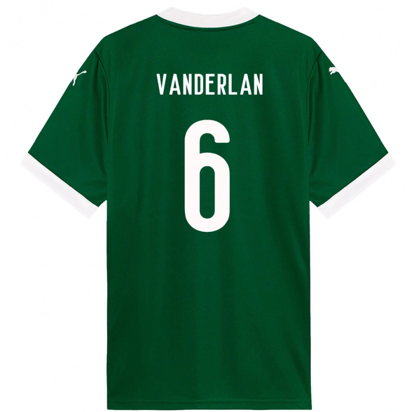 Danxen Bambino Maglia Vanderlan #6 Verde Bianco Kit Gara Home 2025/26 Maglietta