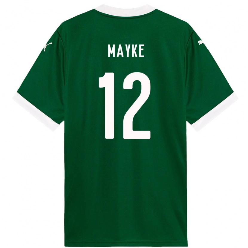 Danxen Bambino Maglia Mayke #12 Verde Bianco Kit Gara Home 2025/26 Maglietta