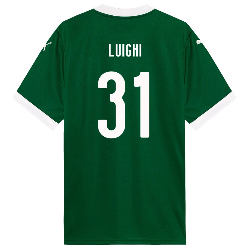 Danxen Bambino Maglia Luighi #31 Verde Bianco Kit Gara Home 2025/26 Maglietta