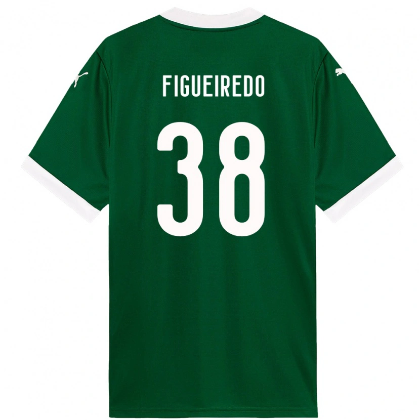 Danxen Bambino Maglia Figueiredo #38 Verde Bianco Kit Gara Home 2025/26 Maglietta