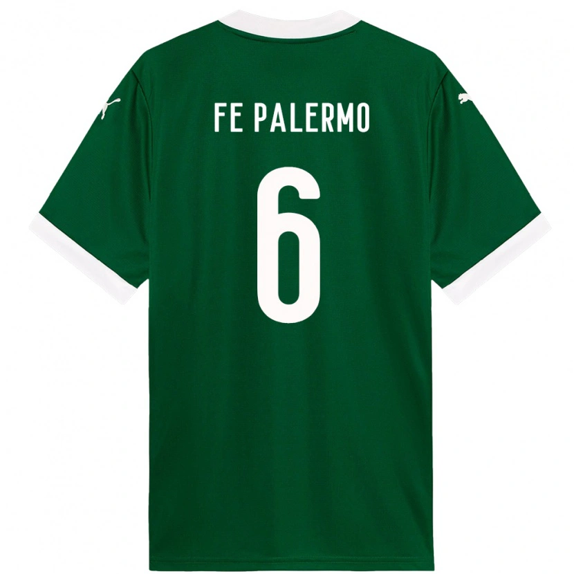 Danxen Bambino Maglia Fe Palermo #6 Verde Bianco Kit Gara Home 2025/26 Maglietta