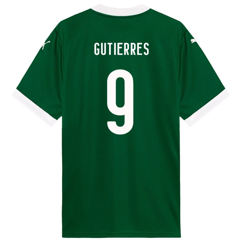 Danxen Bambino Maglia Amanda Gutierres #9 Verde Bianco Kit Gara Home 2025/26 Maglietta
