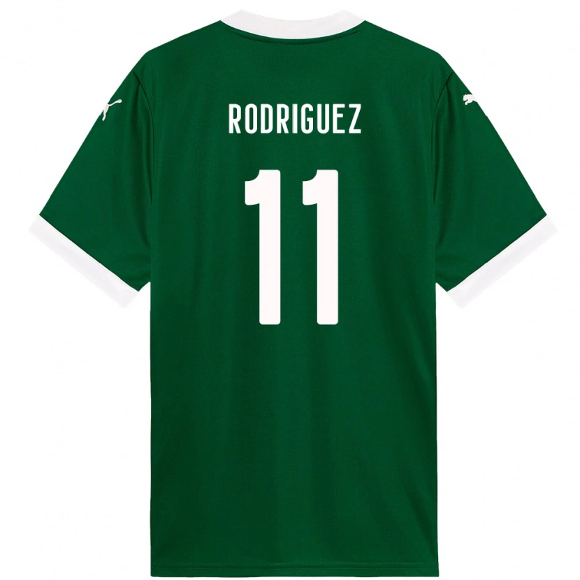 Danxen Bambino Maglia Yamila Rodríguez #11 Verde Bianco Kit Gara Home 2025/26 Maglietta