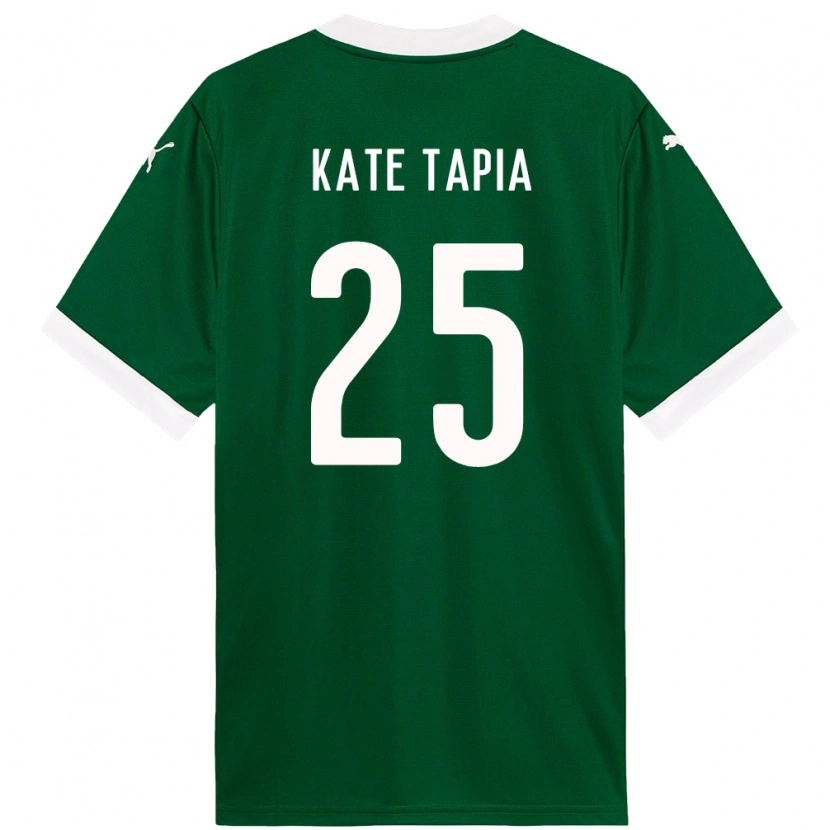 Danxen Bambino Maglia Kate Tapia #25 Verde Bianco Kit Gara Home 2025/26 Maglietta