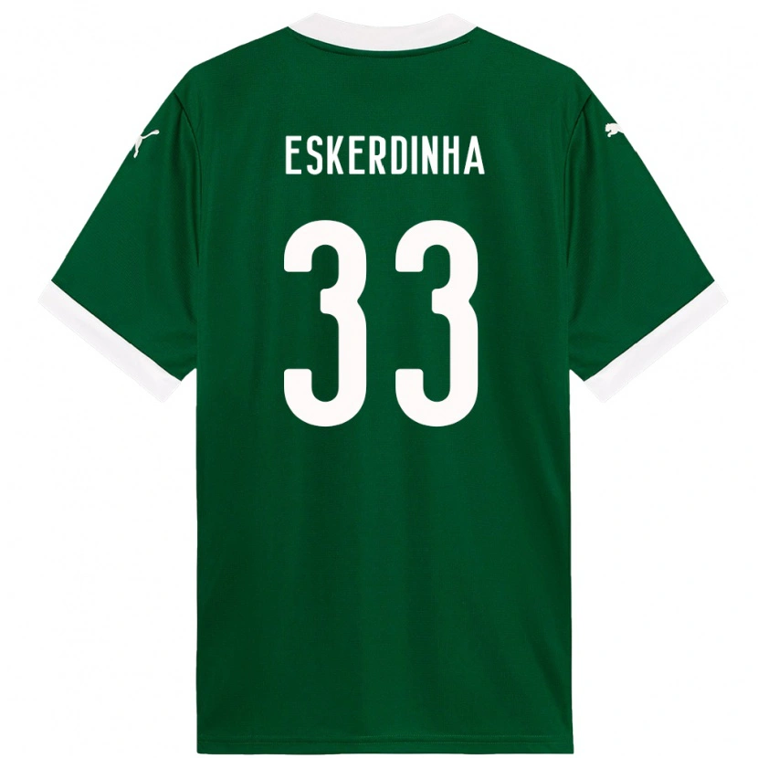 Danxen Bambino Maglia Eskerdinha #33 Verde Bianco Kit Gara Home 2025/26 Maglietta