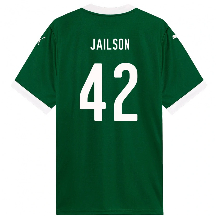 Danxen Bambino Maglia Jailson #42 Verde Bianco Kit Gara Home 2025/26 Maglietta